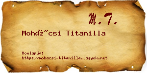 Mohácsi Titanilla névjegykártya